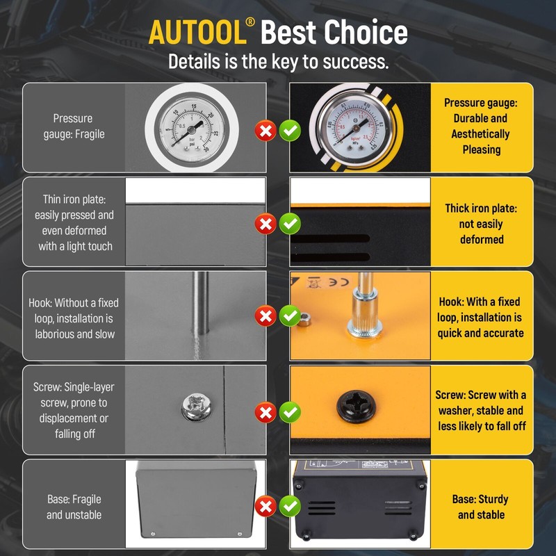 AUTOOL SDT60 EVAP Smoke Machine Diagnostic Car Pipe Vacuum Leak