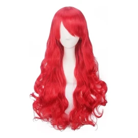 generic A Peluca De Cosplay Rizada Larga Roja Ariel Sirenita