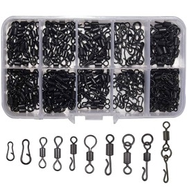 OROOTL Carp Fishing Tackle Box Set Carp Hair Rigs Making Kit Including Quick Change Carp Swivels Hooks Fishing Beads Corns Rig Tubing Carp Fishing Terminal Tackle Accessory Kit