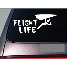 Flight Life Hanggliding Hang Glider Hangglider Wings *E222* Wind 8" Sticker Decal