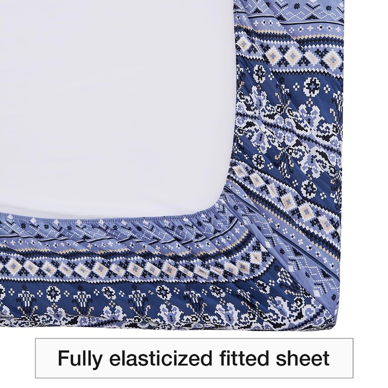 Vaulia Boho Bedding Sheet Set Full Size 3 Piece, Soft