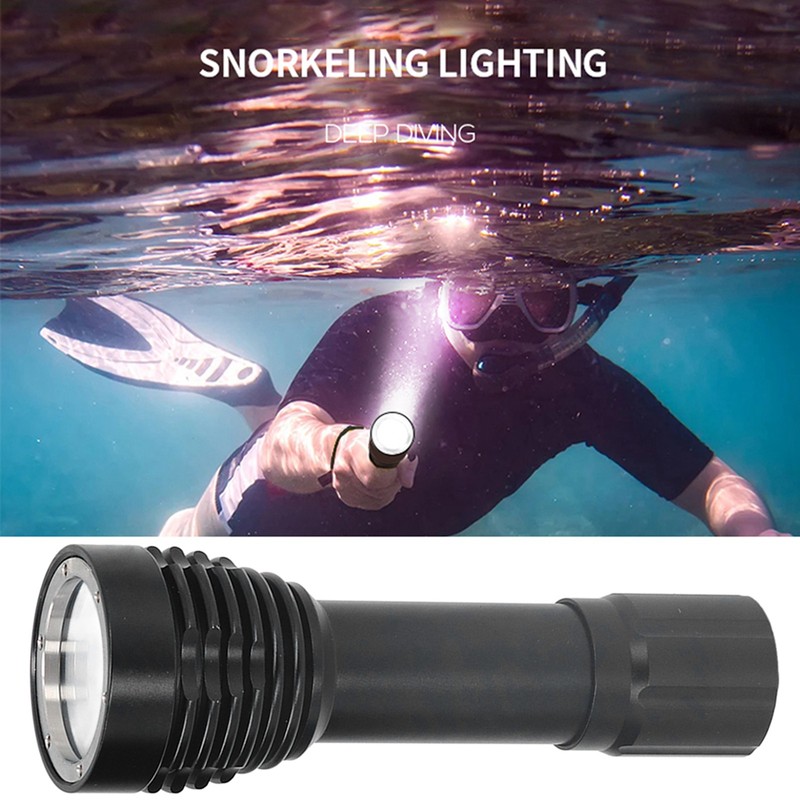 Scuba Diving Light Professional Underwater Flashlight 100meter IPX8 Waterproof Dive