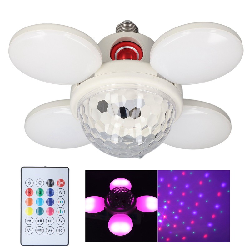 LED Bluetooth Light 48W 85‑265V E27 Ceiling Lamp RGBW Remote