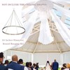 Silver Metallic Ceiling Drapes Hanging Kit 24 Inches Hoop Metal