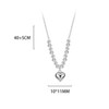 Sterling Silver Dainty Heart Beaded Chain Necklace | Classic Smooth