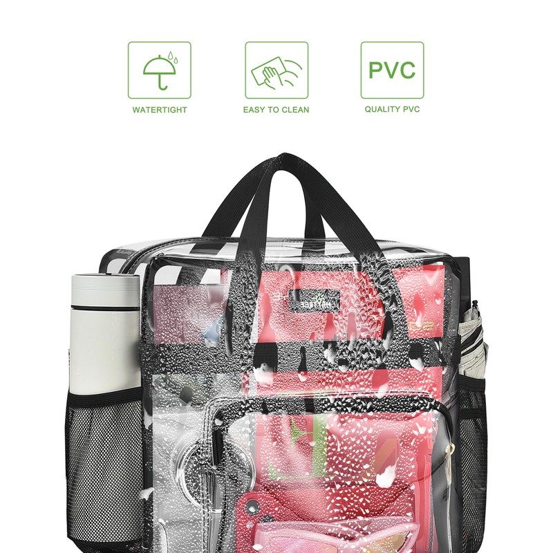 MAY TREE Clear Bag for Stadium Events 12x6x12 Clear Tote