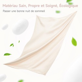 Satin-Kissenbezug, 50 x 75 cm, 2 Stück, sehr weicher Satin, ähnlich wie Seidenkissenbezug, pflegt Ihre Haut und Haare (Beige, 50 x 75 cm)