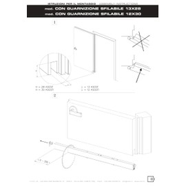 Gedotec Lowerable floor seal, 1 piece door seal, one-sided release, 12 x 30 mm, Eco, length 1130 mm, can be shortened, lowering seal for doors, door floor seal, wind protection, cold enemy, for