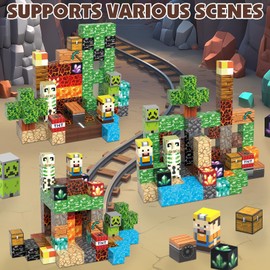 100PCS Magnetic Blocks Building Blocks Set, 1 Inch Magnet Blocks STEM Toys Educational Construction Stacking Sensory Building Blocks, Birthday Gift for Boys Girls Ages 3+