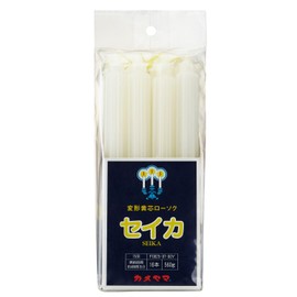 Kameyama Candle Holy Flame Sign, Transforming Yellow Wick, No. 15 (Square Bag), 16 Sticks, Approx. 4 Hours, 15 Minutes