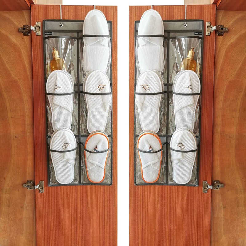 ANZORG 2 Packs Over The Door Hanging Closet Shoes Holder