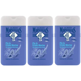 Pack of 3 Le Petit Marseillais Shower Gel with Pine and Sea Fennel