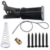Door Latch - Self-Locking Gate Latch for Outdoor Fence, Black