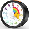 Secura 60-Minute Visual Timer with Rainbow Pattern, Classroom Timer and