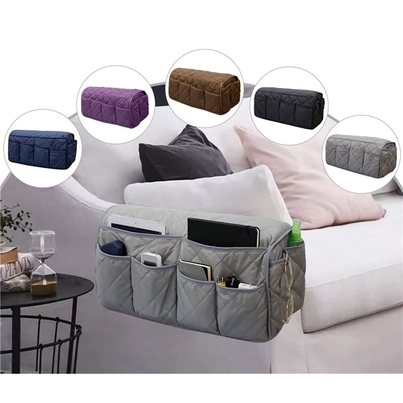 Bellcon Sofa Armrest Organzier for Remote Control Holder with 14