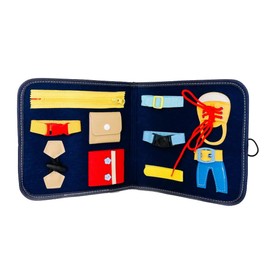 Mini Voyager Busy Baby Board Travel Activity for Kids, Travel Kit for Toddlers, Kid Entertainment Kit, Easy On The Go Entertainment, Sensory Friendly, Soft & Portable