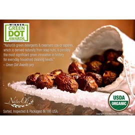 NaturOli Soap Nuts / Soap Berries. 2-Lbs USDA ORGANIC (480 loads) + 18X Travel Bottle! (12 loads) Select Seedless, 2 Wash Bags, Tote Bag, 8-pgs info. Organic Laundry Soap / Natural Cleaner. Processed in USA!