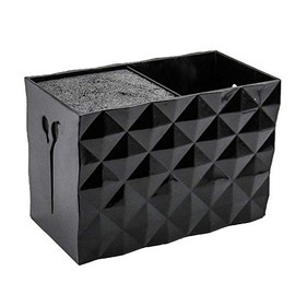 TeamTop Scissor Cube, Scissor Case, Scissor Box, Acrylic, Salon, Hairdresser, Hairdresser, Pet, Free Storage, Pen Holder, Salon (6.2 x 3.2 x 4.1 inches (15.6 x 8.2 x 10.3 cm), Black)