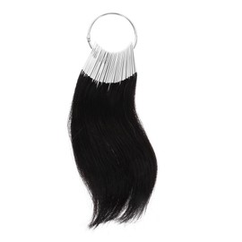 NOLITOY 30pcs Real Human Hair Color Sample Chart for Hair Styling Training Soft Glossy Strands with Markings Durable and Reusable Dye Samples for Salon Use