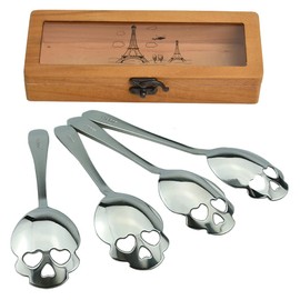 gShopvv - Juego de 6 cucharas de acero inoxidable para cucharas de té, cuchara de café, color plateado