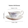 fanquare 8 oz Vintage Blue Lilac Porcelain Tea Cup and
