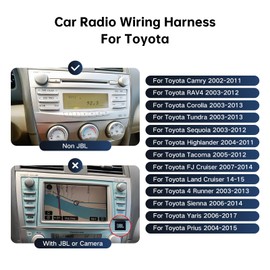 ViaBecs 16PIN Car aftermarket Radio Wiring Harness for Toyota Camry RAV4 Corolla Tundra Highlander Car Stereo Wire Harness Power Cable Support Android Head Unit Steering Wheel Control