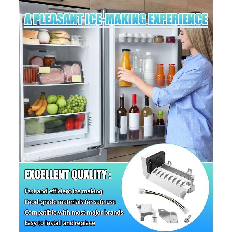 2198597 626663 Ice Maker Replacement Kit Compatible with Whirlpool, Maytag,