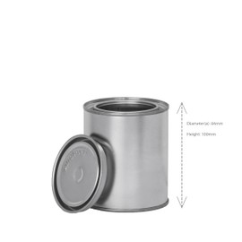 AUTORIND Pint Size Unlined Can, Empty Metal Pint Paint Cans with Lids for DIY and Professional Projects, Silver Color and%100 Recyclable (Pack of 6)