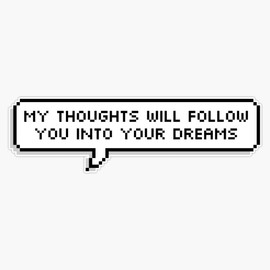 OMORI My thoughts will follow you Bumper Sticker Vinyl Decal 5 inches