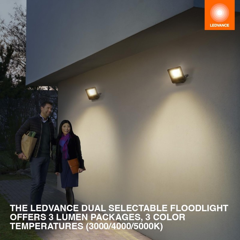 LEDVANCE Dual Selectable Flood LED Light, 15/25/30W, 3 CCT Select