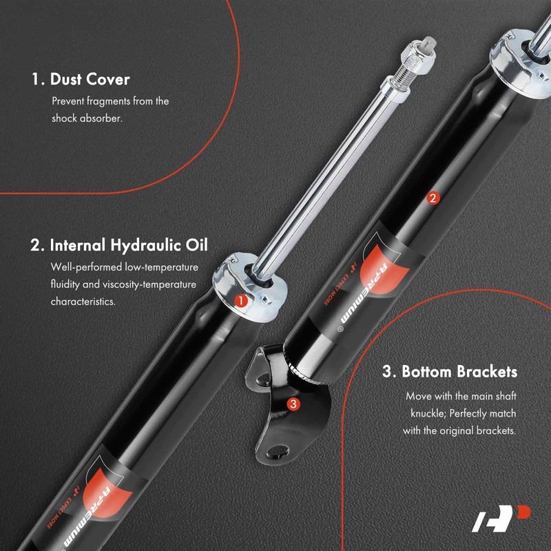 A-Premium Rear Suspension Shock Absorber Compatible with Jeep WK2 Series
