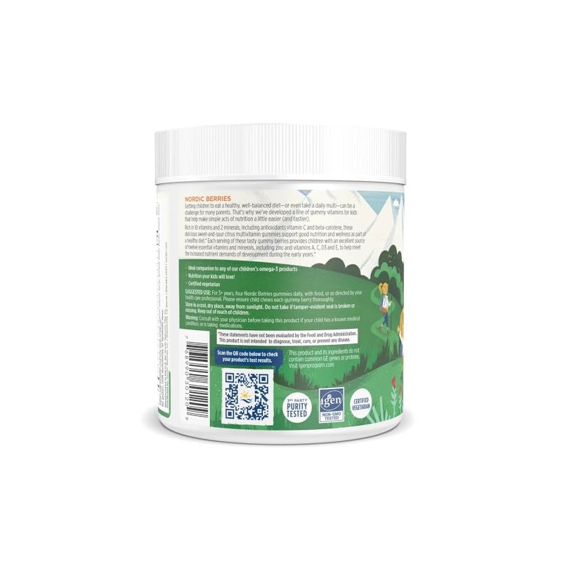 Nordic Naturals, bayas de vitamina para niños, 120 masticables