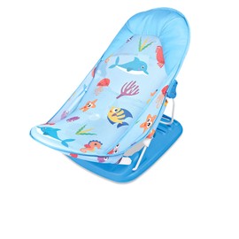 Foldable Baby Bather with Adjustable 3 Reclining Positions Bath Support for Use in The Sink or Bathtub Baby Bather for Newborn Infant Babies 0-12 Months (Blue)