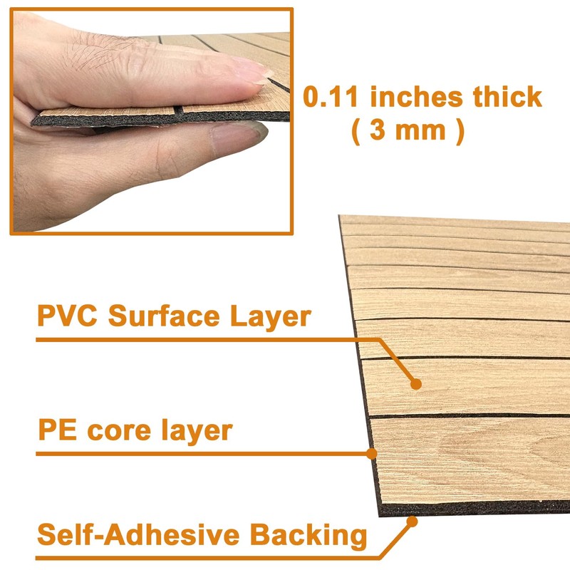 Yutianli PVC Slat Wall Panel Peel and Stick 118"x 15.7"