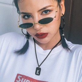 Richsteel Stainless Steel Necklace Black Pendant Initial K Neckless for Men Mens Dog Tags Army