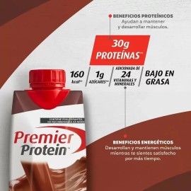 Malteada Con Proteína, Premier Protein, 18 Envases De 325 Ml                                                                                          