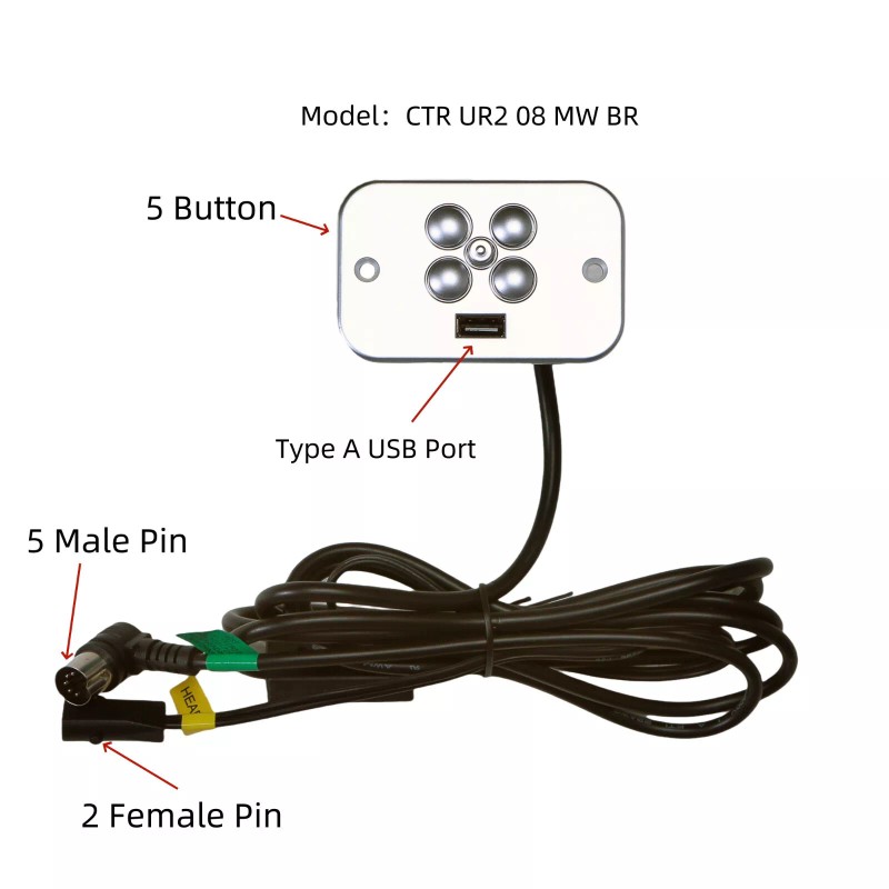 Raffel Systems 5 Button 2 and 5 Pin Hand Control