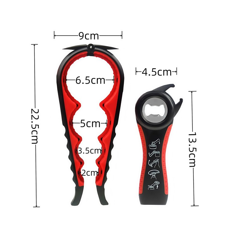 5-in-1 Multi-Function Jar & Bottle Opener Kit for Weak Hands