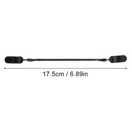 Haosie 3pcs 6.89inch Hat Clips, Fishing Accessories, Hat Retainer Clips, Retractable Coiled Cord, for Fishing, Boating, Climbing, Black