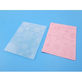 Lily Craft Linda Craft Merry Christmas Snowflake Background Plastic Embossing Folders for Card Making Scrapbooking and Other Paper Crafts lily