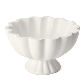 Pedestal Decorative Bowl Home Decor, 8" Footed Ruffle Fruit Bowl