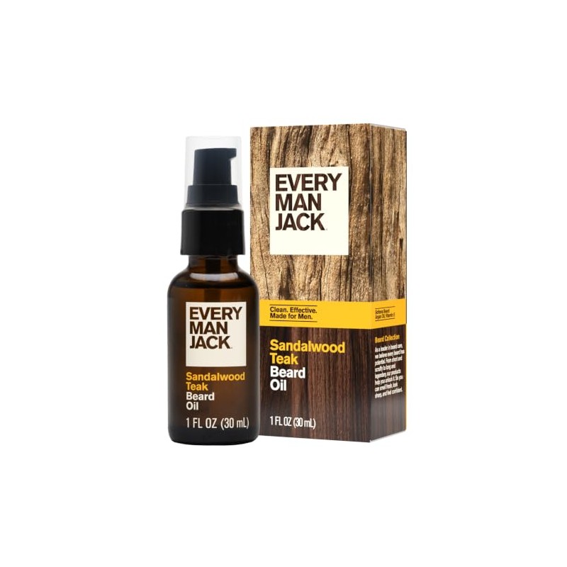 Every Man Jack Beard Oil, Sandalwood, 1.0-ounce