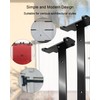 24 Inch Black Heavy Duty Gate Hinges with Mounting Screws,