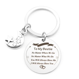Keyring for Bestie Best Friend Friendship Work Bestie Gifts for Women,Bff Gifts,Bestie Keyring,Graduation Birthday Valentine'S Day Anniversary Christmas New Year Gifts for Friends Female Girlfriend