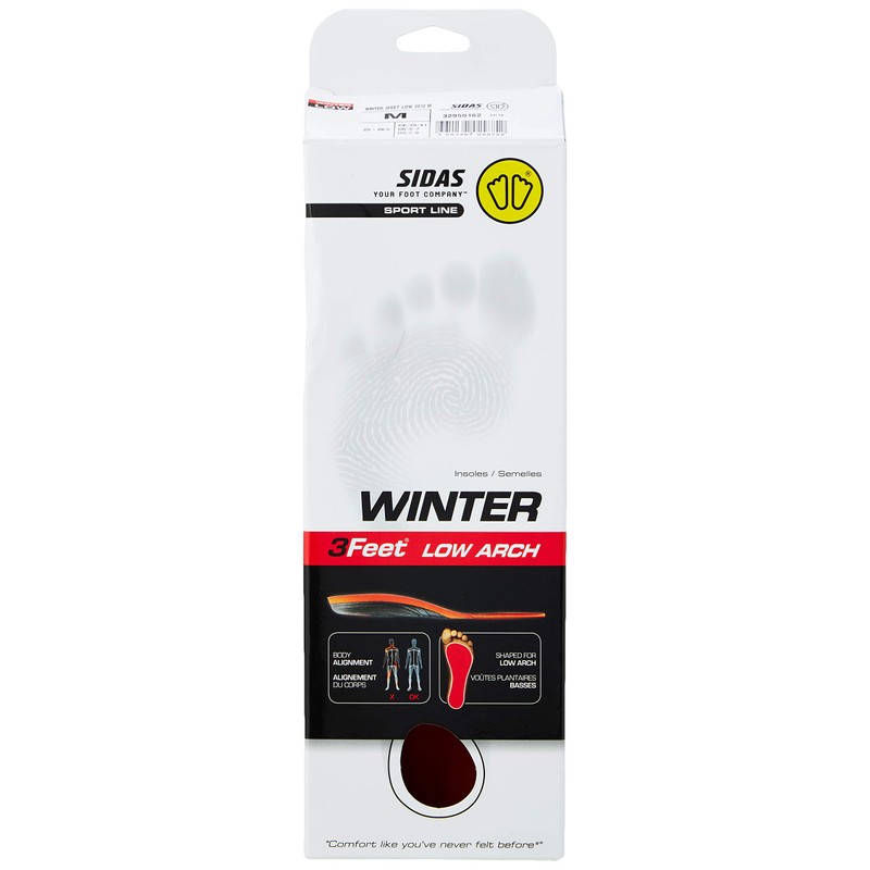 Sidas Herren 3feet Winter Low-einlegesohlen Sohlen, Red, L EU