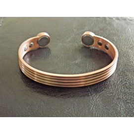 Megical Basket 2 Large 4 Regular Magnets Pure Copper Arthritis Therapy Cuff Bracelet Roman