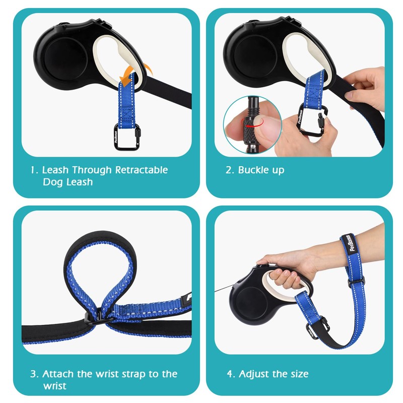 PetBonus Dog Leash Wrist Strap, Safety Strap for Retractable Leash,