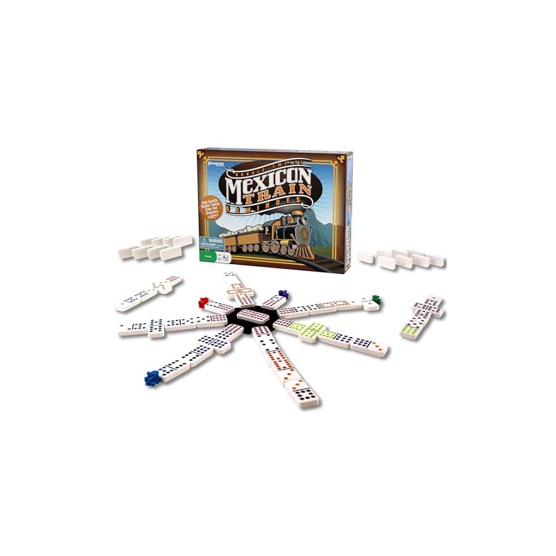 Mexican Train Dominoes - Beautiful Color Dot Double 12 Dominoes