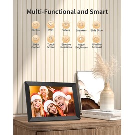Frameo Digital Picture Frame, 10.1 Inch Smart WiFi Digital Photo Frame Electronic with 1280x800 HD IPS Touch Screen, Auto-Rotate, Wall Mountable, Share Photos/Videos Instantly via Frameo App