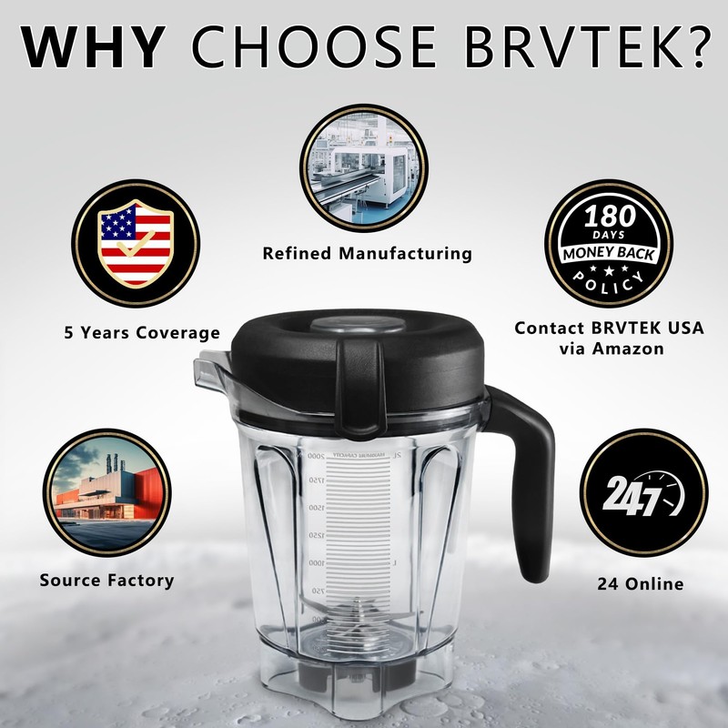 For Blender Pitcher,64oz Low-Profile for replacement pitcher fit for 5000